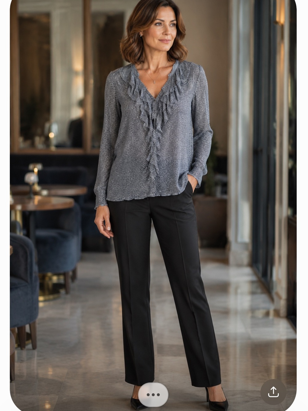 Tory Burch Leopard Silk Sheer Blouse